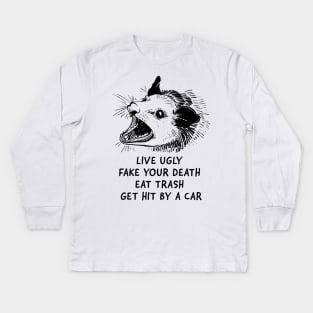 OPOSSUM QUOTES Kids Long Sleeve T-Shirt